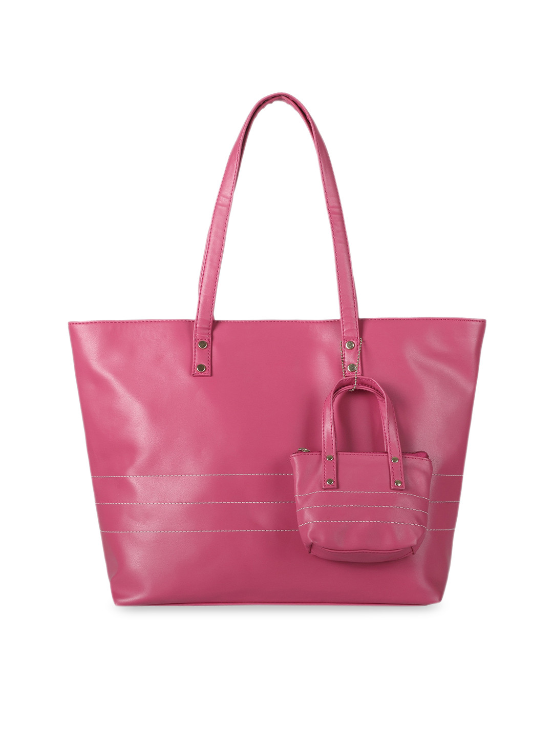 

Toteteca Women Pink PU Structured Shoulder Bag