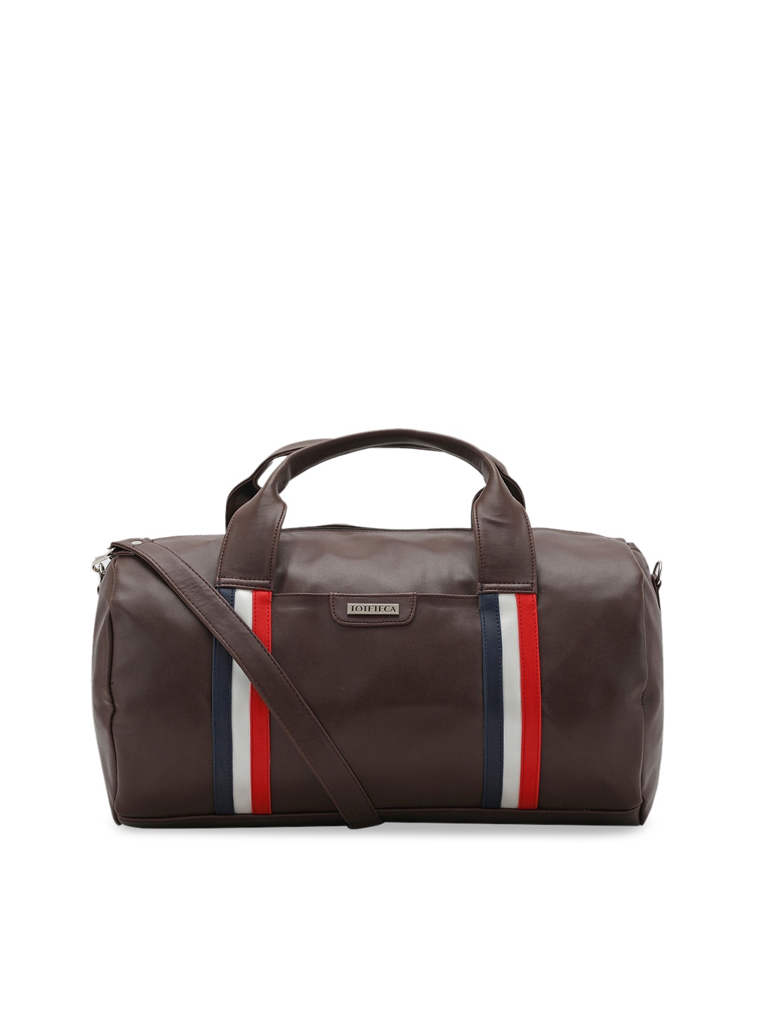 

Toteteca Brown & White Solid Duffel Bag