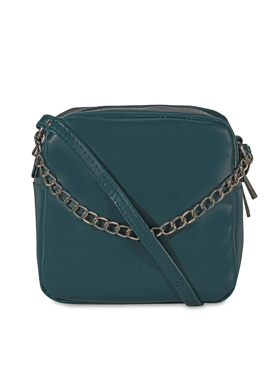 

Toteteca Women Teal PU Structured Hobo Bag