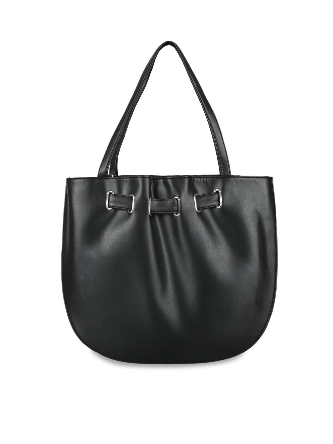 

Toteteca Black PU Half Moon Shoulder Bag