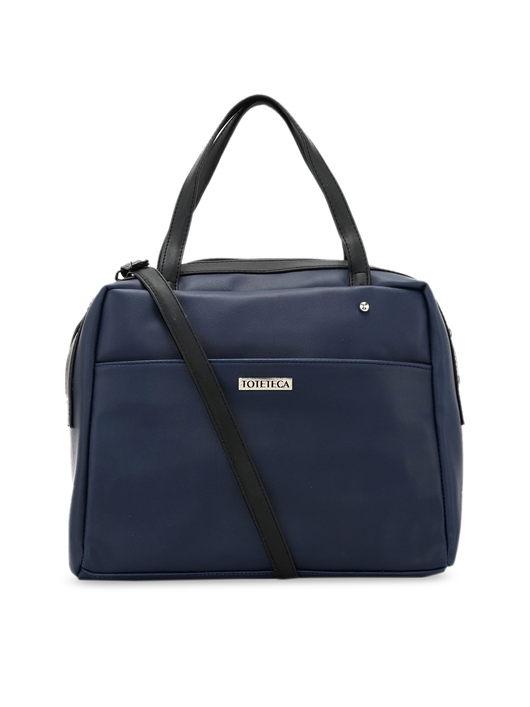 

Toteteca Blue PU Structured Shoulder Bag