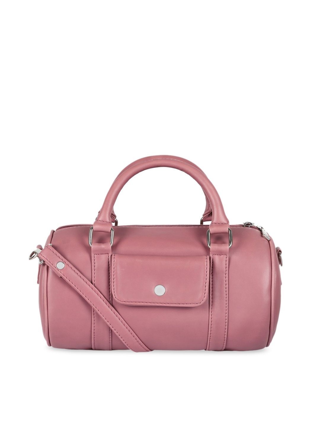 

Toteteca Women Pink PU Structured Handheld Bag