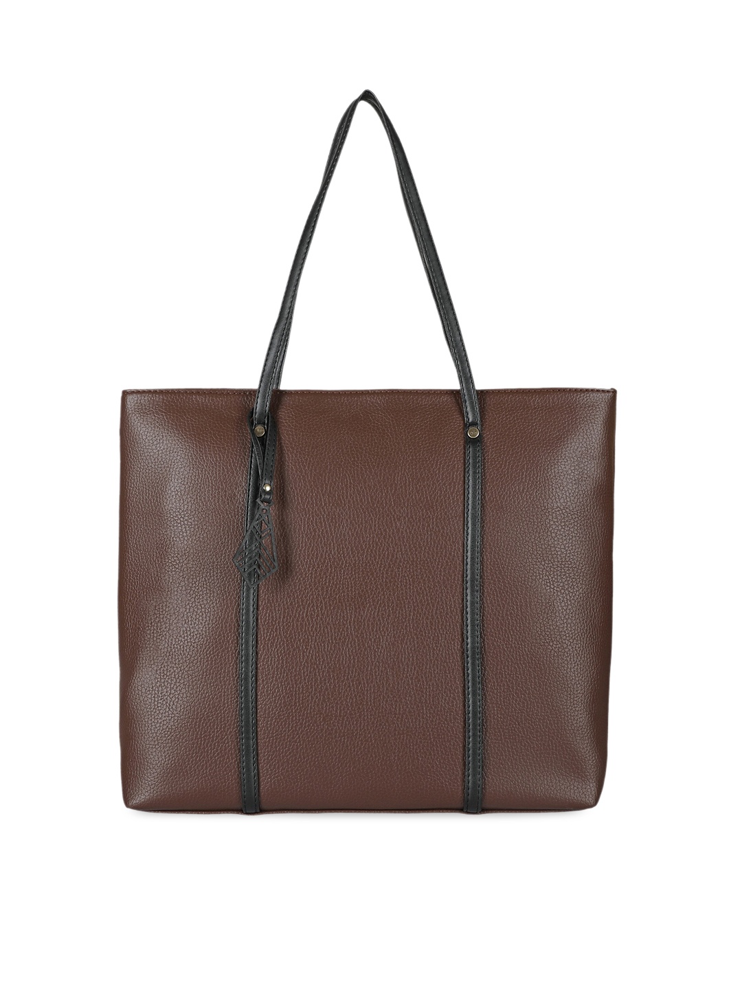 

Toteteca Brown PU Structured Handheld Bag with Tasselled