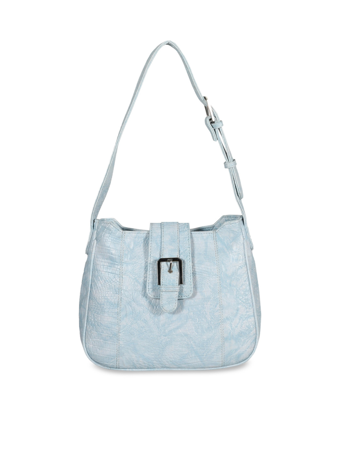 

Toteteca Blue PU Structured Shoulder Bag