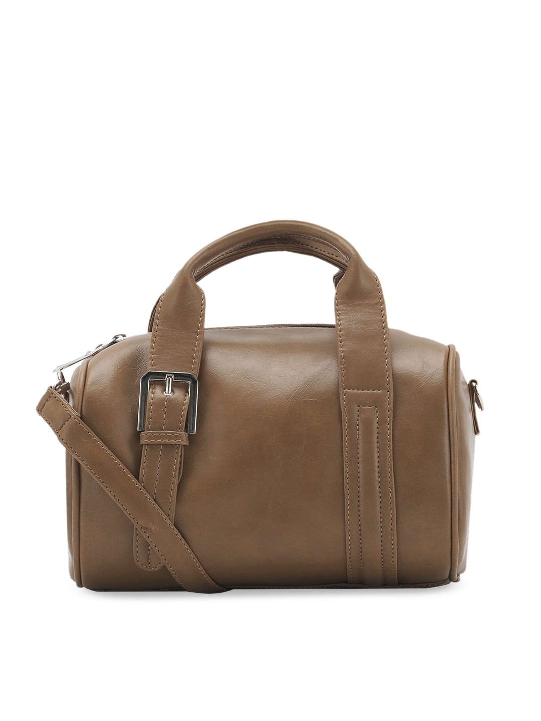

Toteteca Brown PU Structured Shoulder Bag