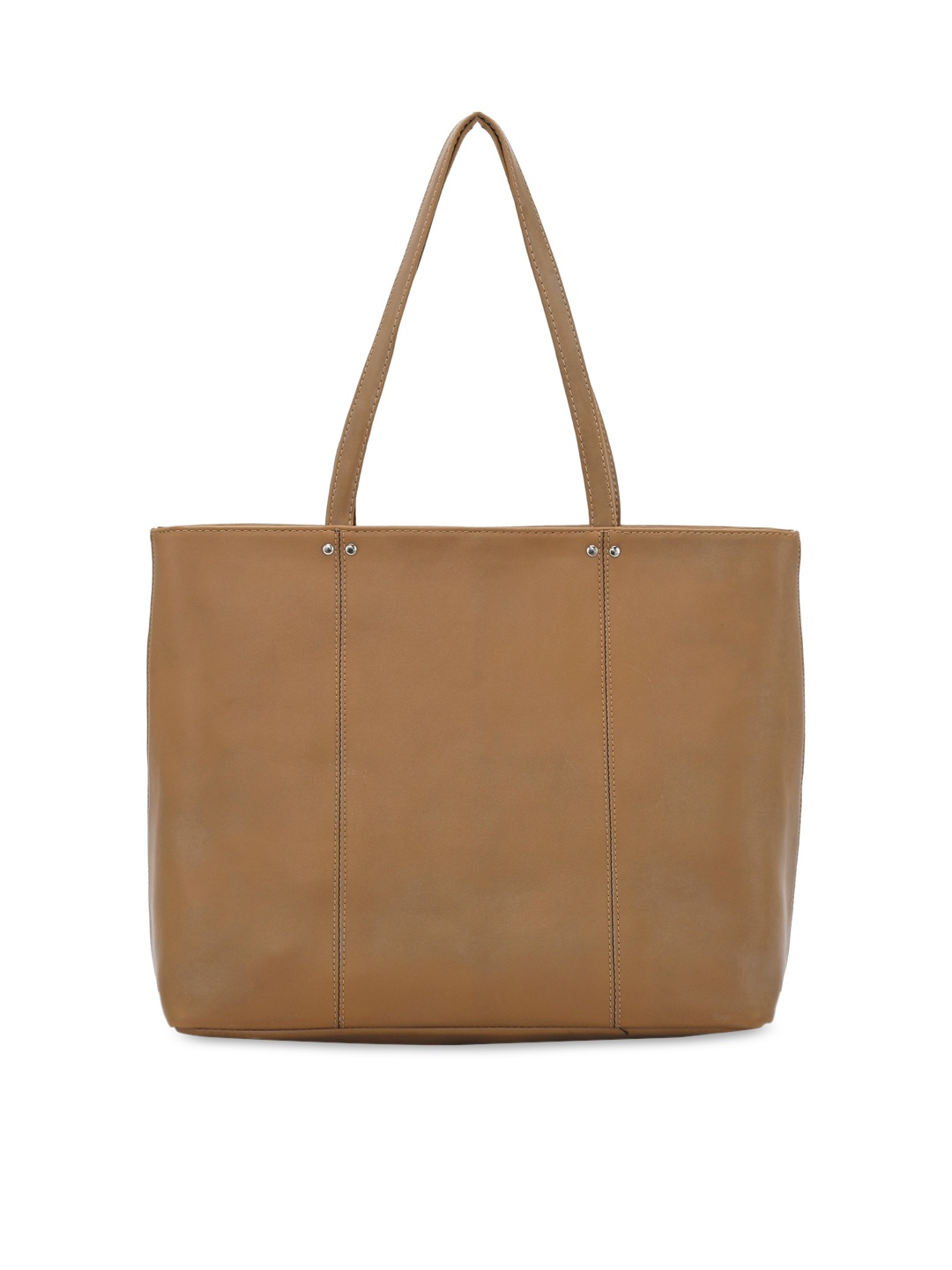 

Toteteca Tan PU Oversized Structured Shoulder Bag