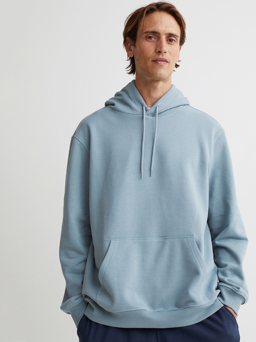 

H&M Men Turquoise Blue Relaxed Fit Hoodie