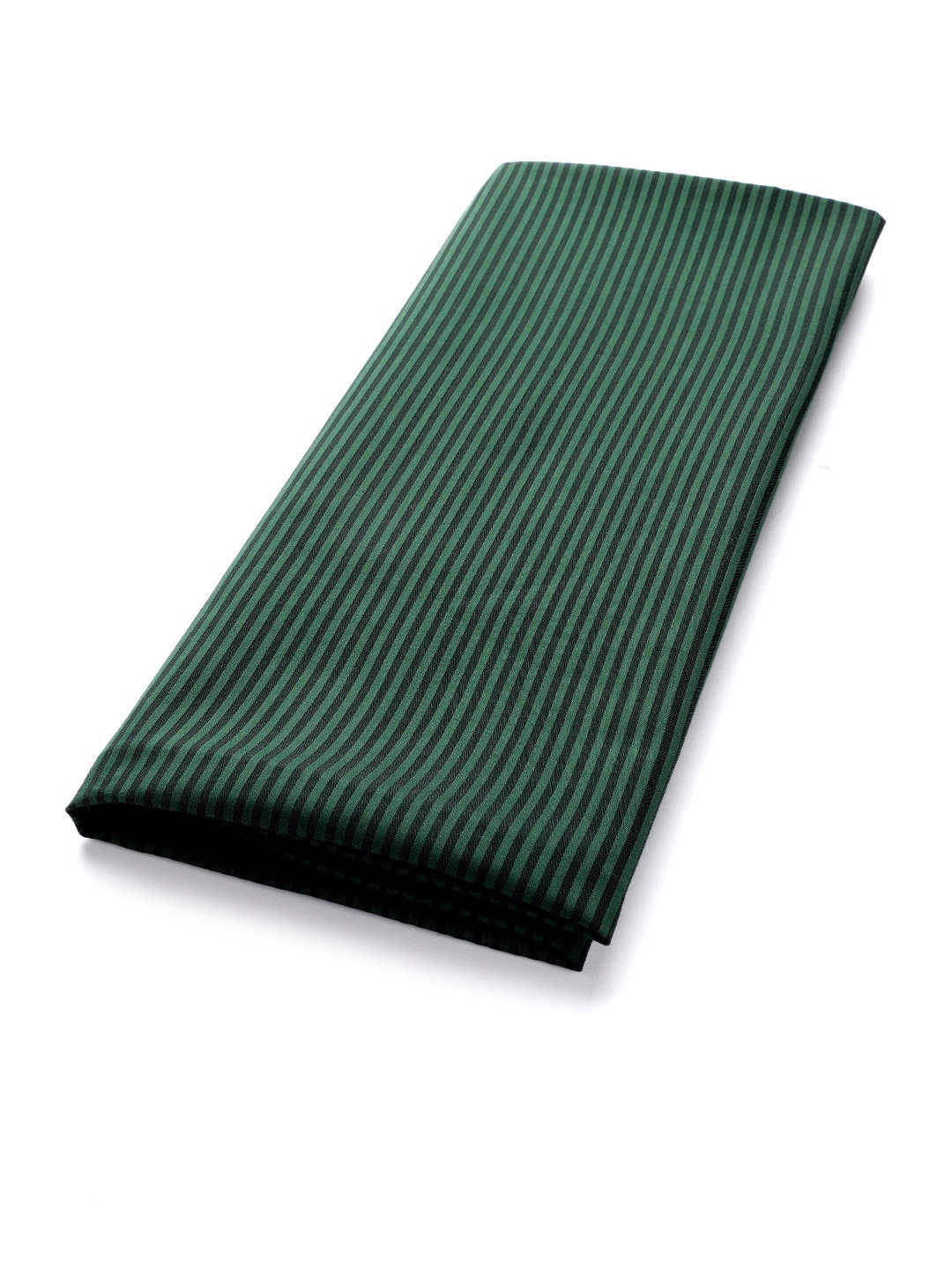 

LONDON CROSS Men Green Striped Cotton Shirt Fabric