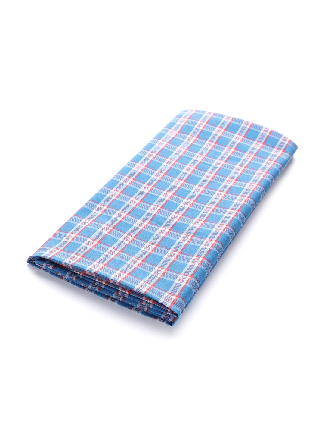 

LONDON CROSS Men Blue Checked Cotton Shirt Fabric