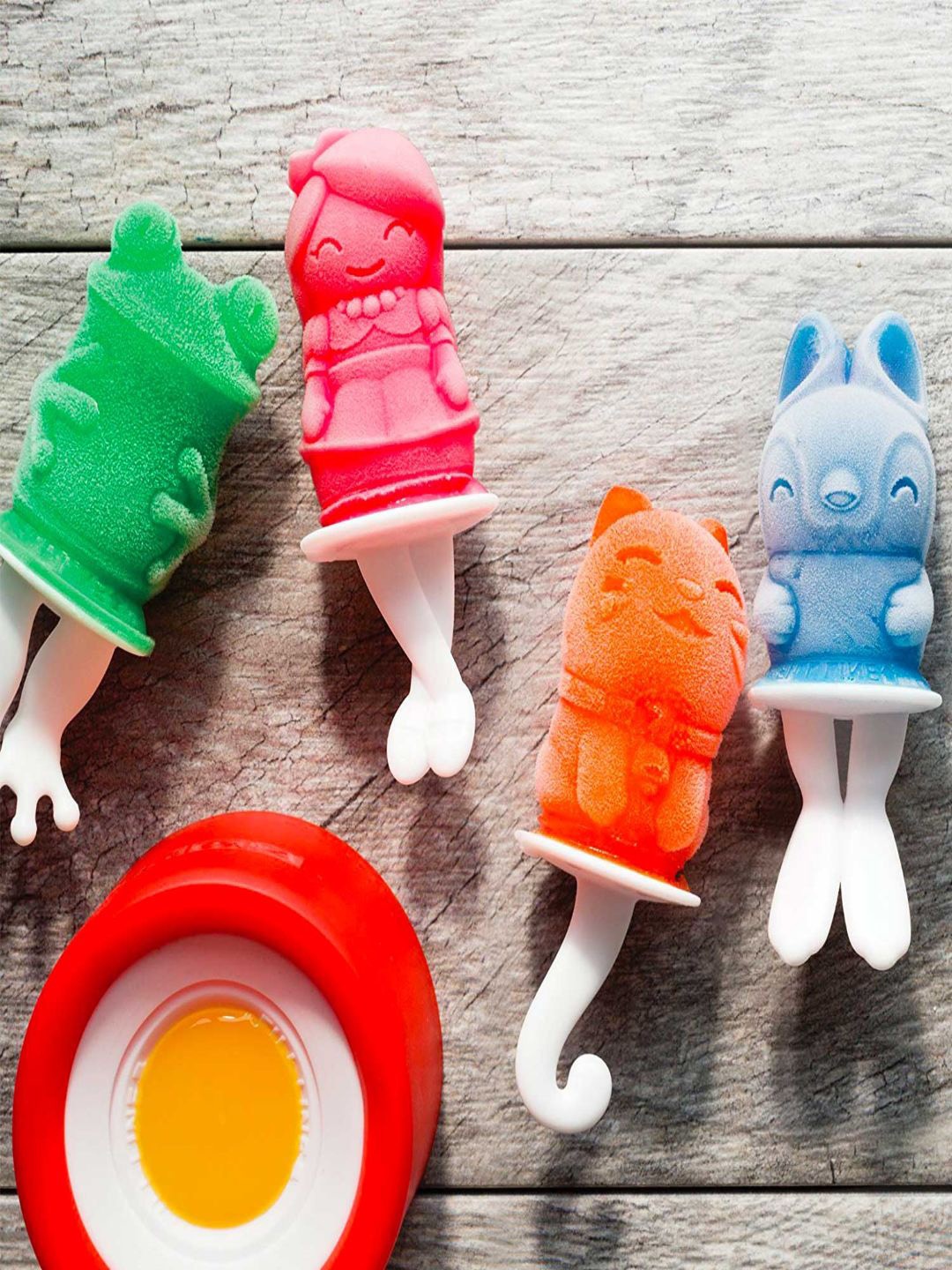 

ZOKU Red Kitty Silicon Ice Pop Mould, Orange