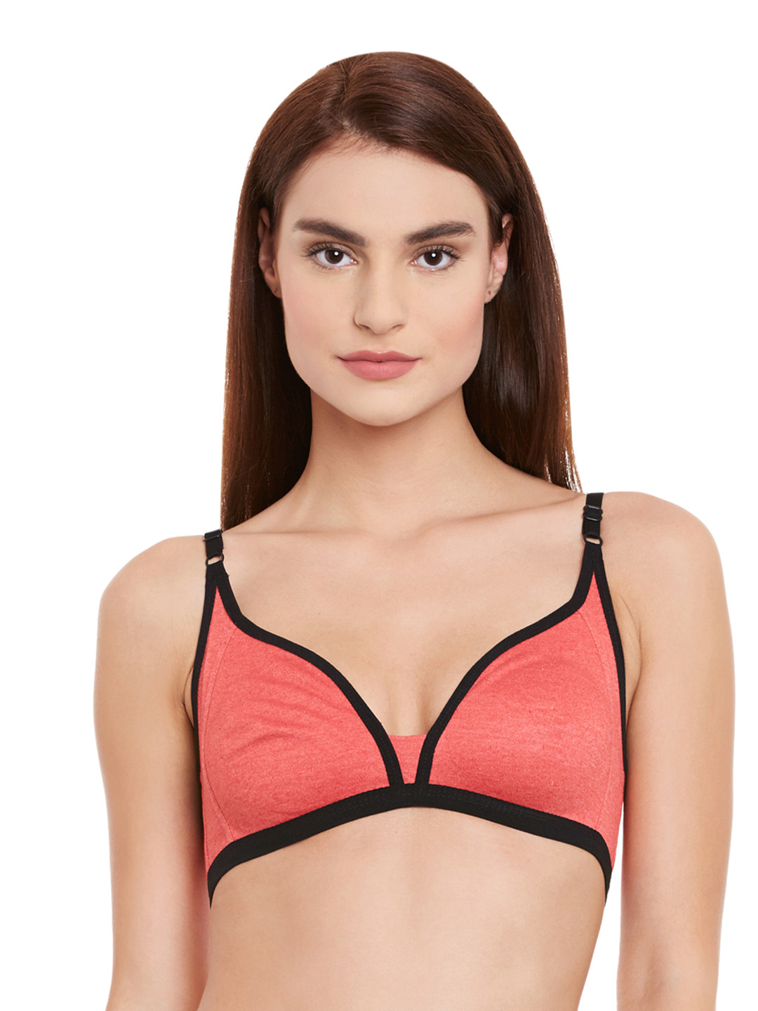 

Clovia Dark Pink Cotton Non-Padded Non-Wired Everyday Bra With Demi Cups