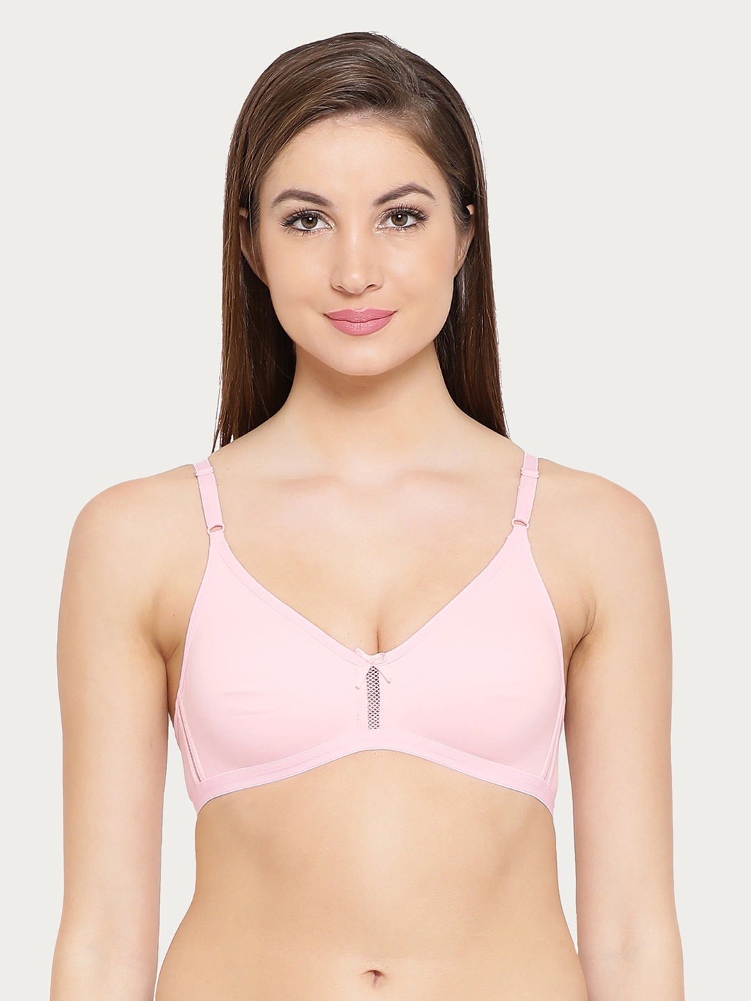 

Clovia Pink Medium-Coverage Bra BR0638P22