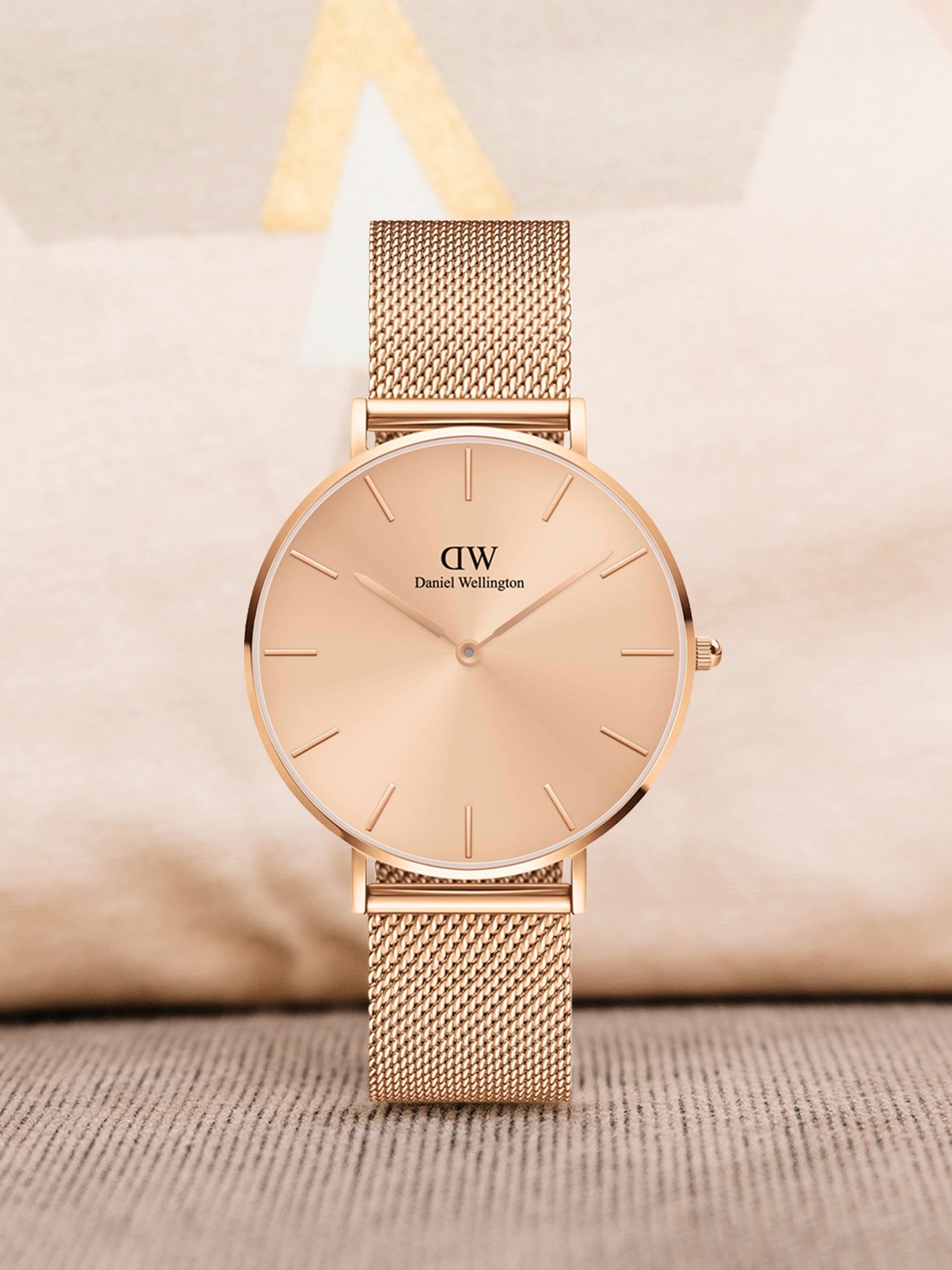 

Daniel Wellington Petite Unitone Round 36mm Analogue Women Watch- DW00100472, Rose gold