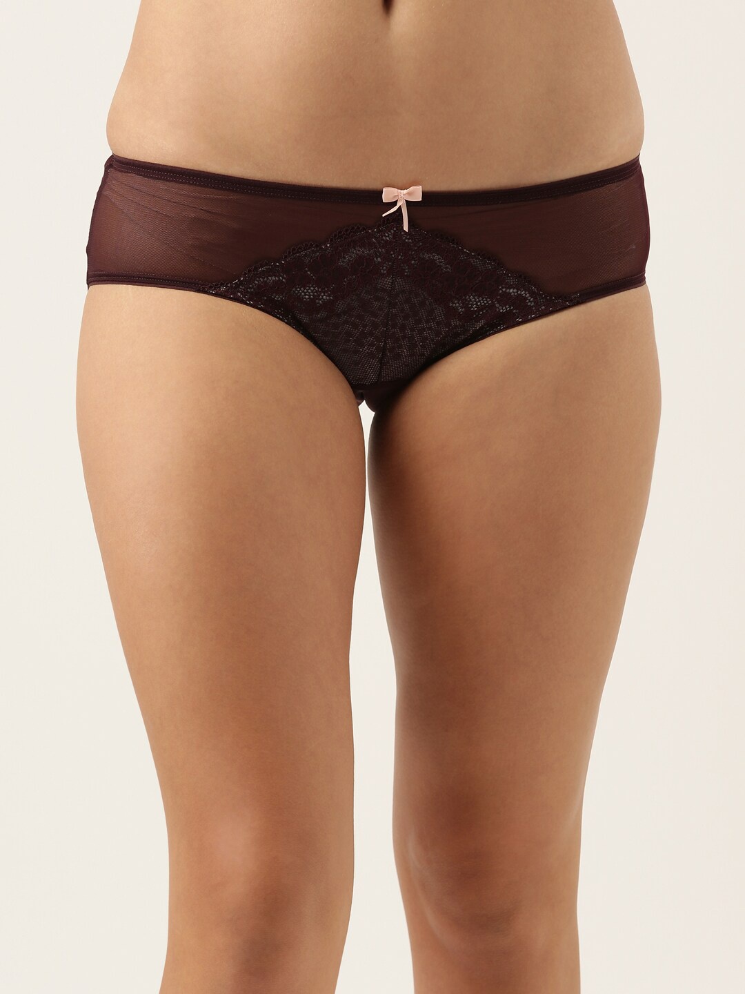 

Enamor Self-Design Hipster Briefs, Maroon