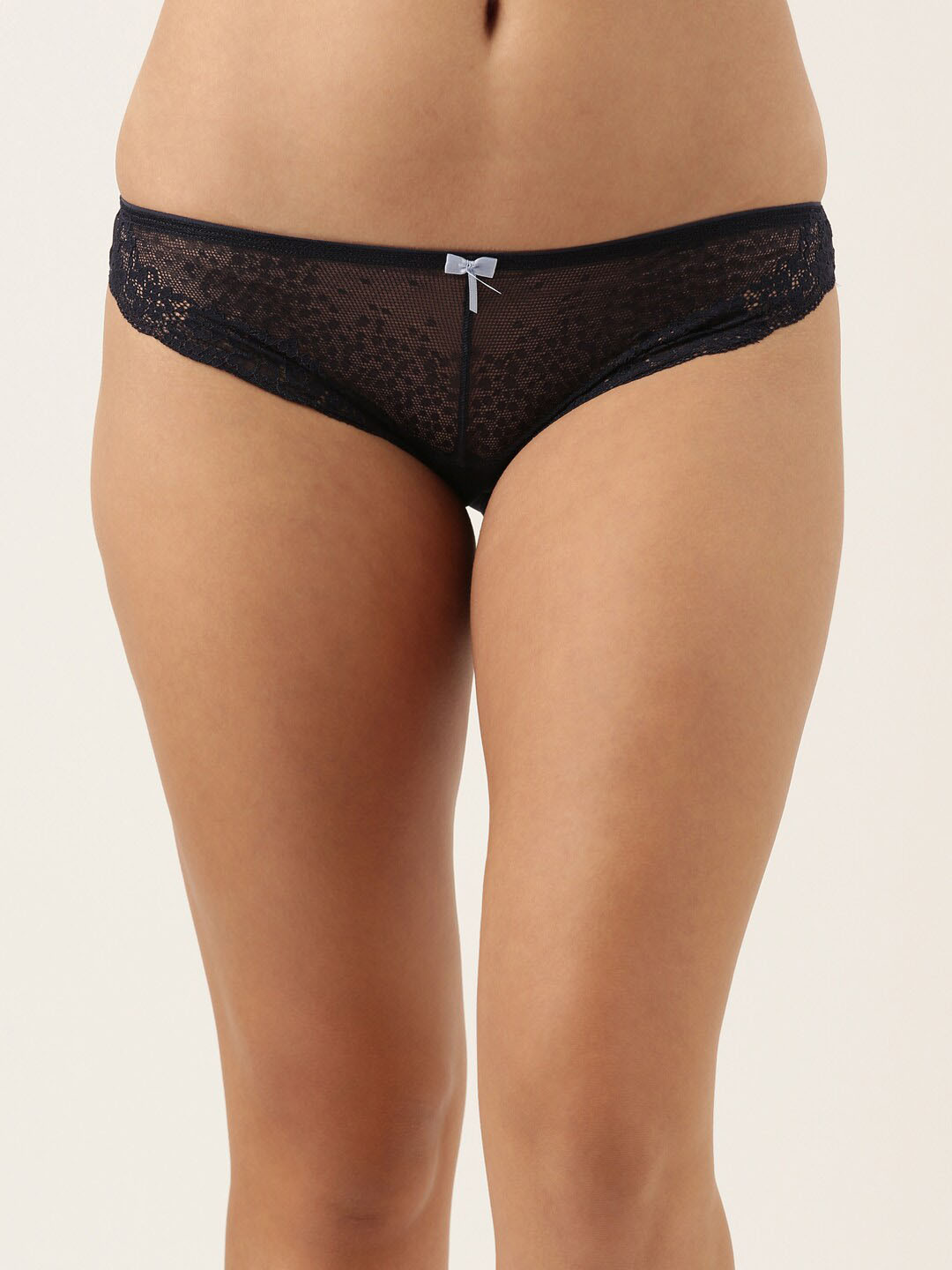 

Enamor Women Navy Blue Self Design Bikini Briefs