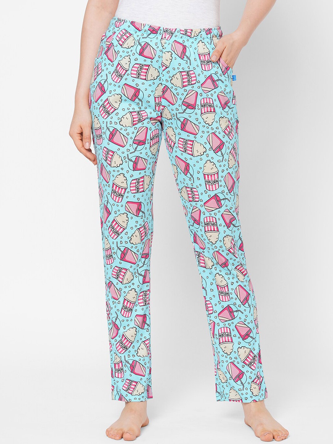 

Sweet Dreams Women Pack of 3 Printed Tights, Turquoise blue