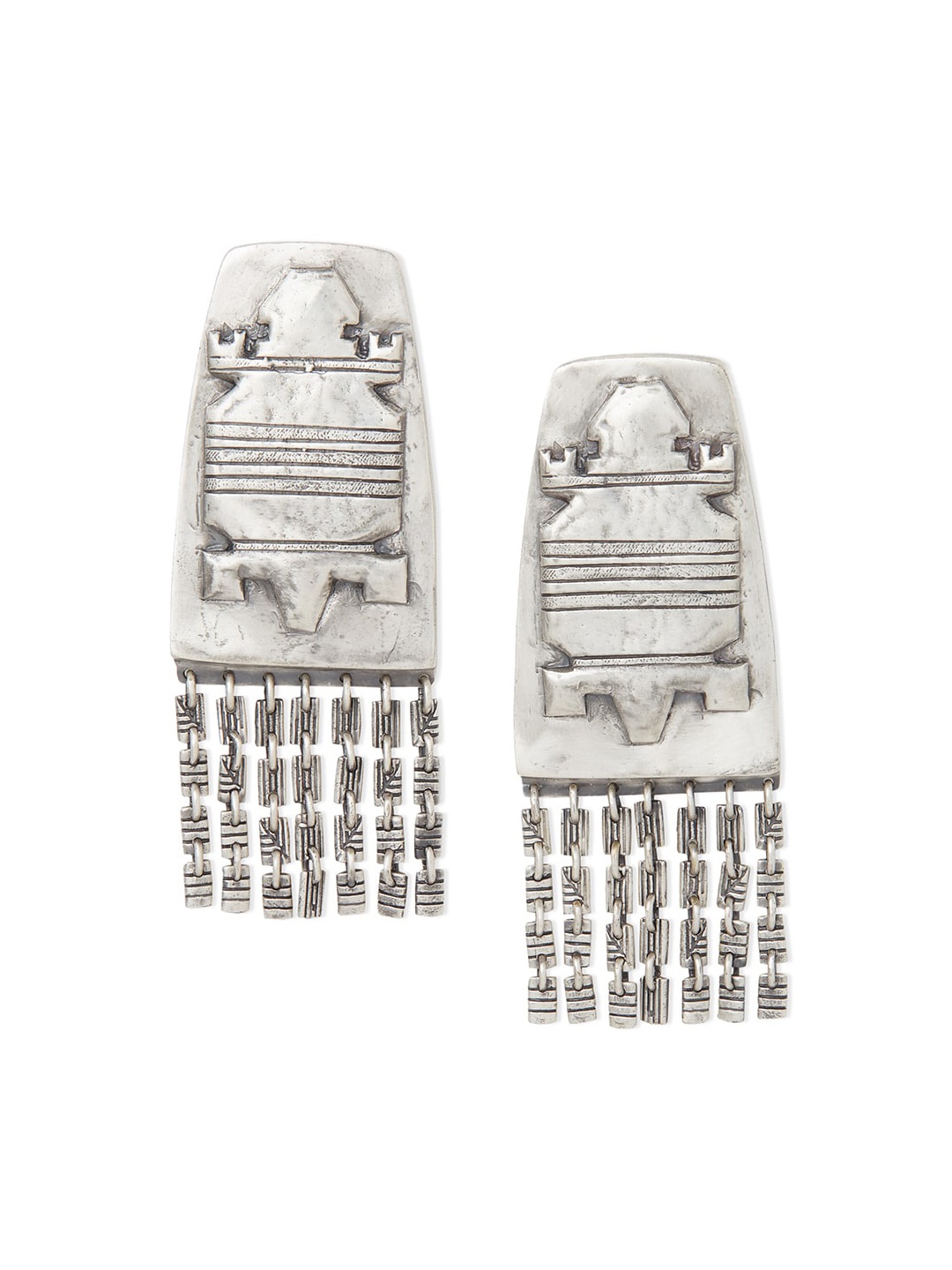 

Masaba Silver-Toned Contemporary Studs Earrings