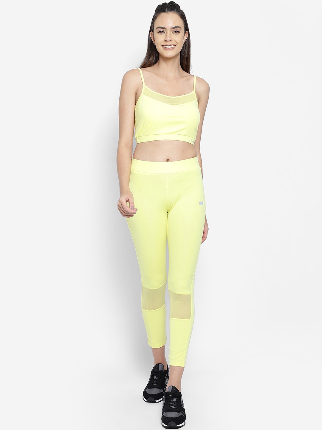 

Clovia Women Yellow Solid Activewear Tracksuit