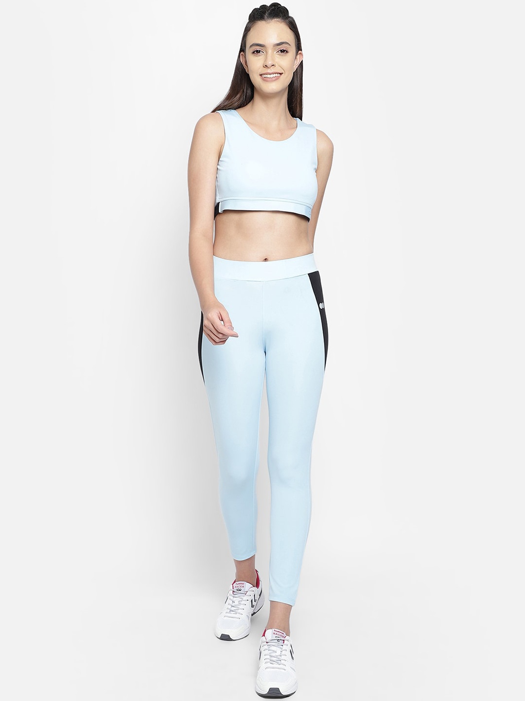 

Clovia Women Blue & Black Solid Track Suit