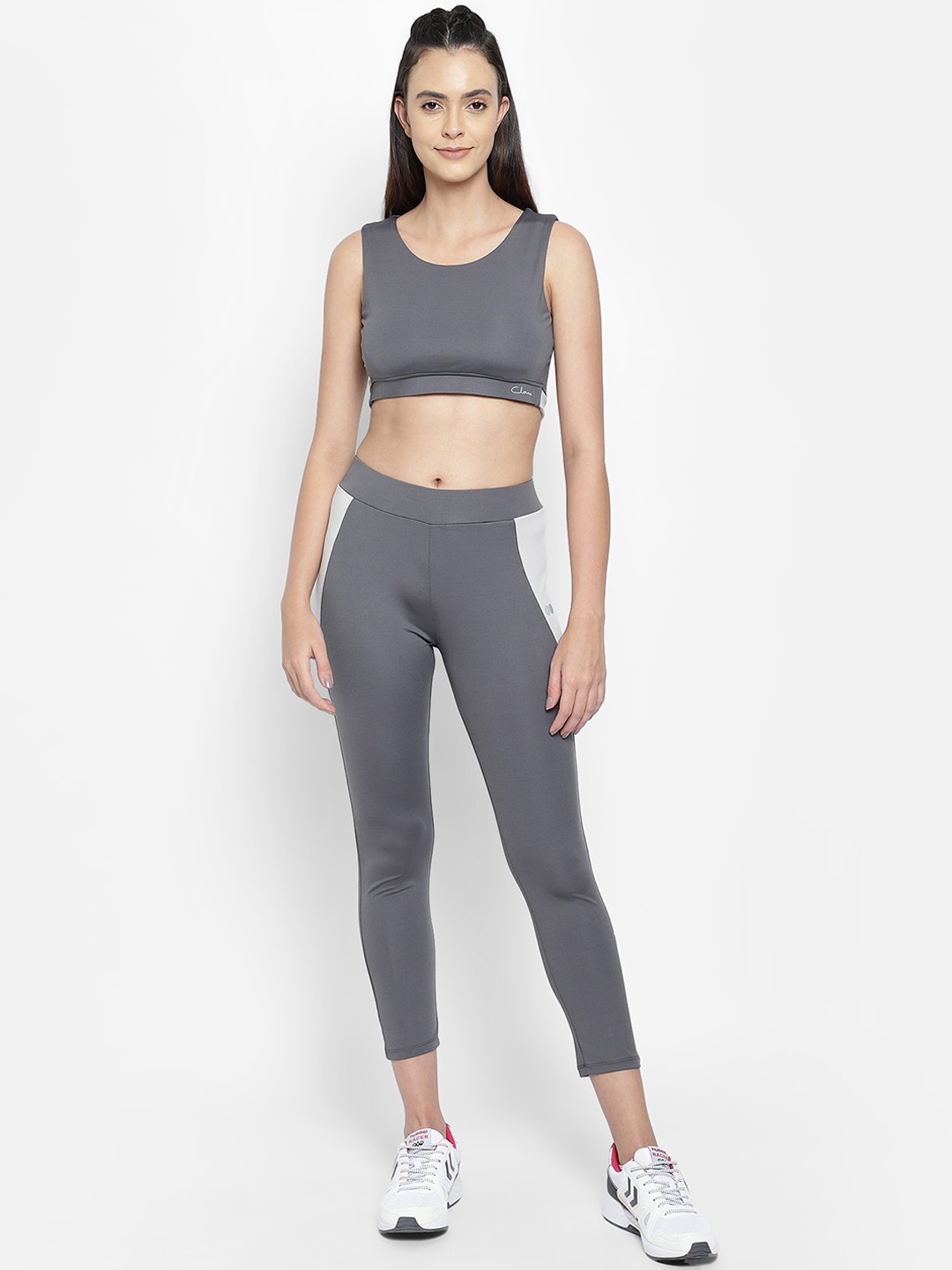 

Clovia Women Grey Solid Activewear Tracksuits