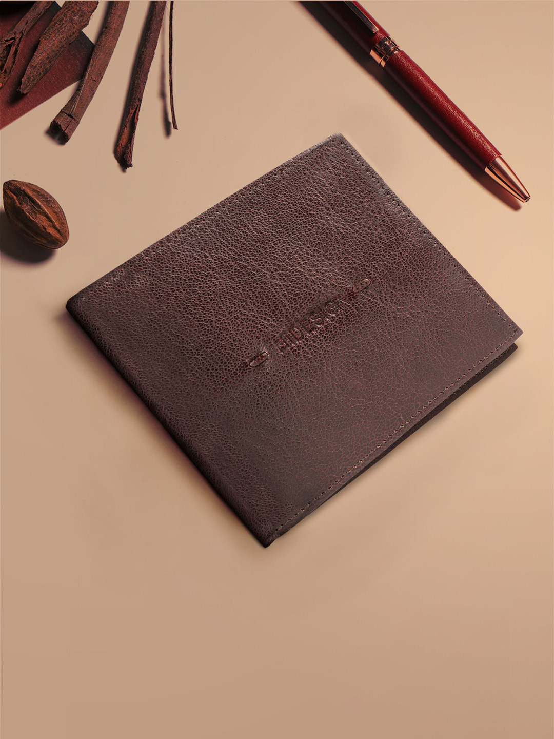 

Hidesign Men Brown Textured Leather Two Fold Wallet