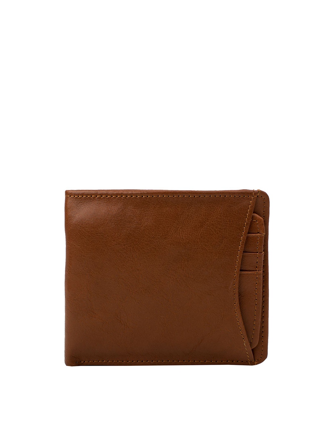 

Hidesign Men Tan Textured Leather Two Fold Wallet