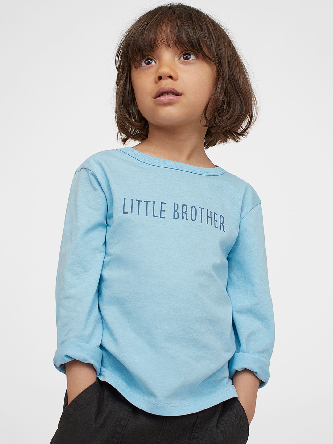 

HM Boys Blue Cotton Sibling Top