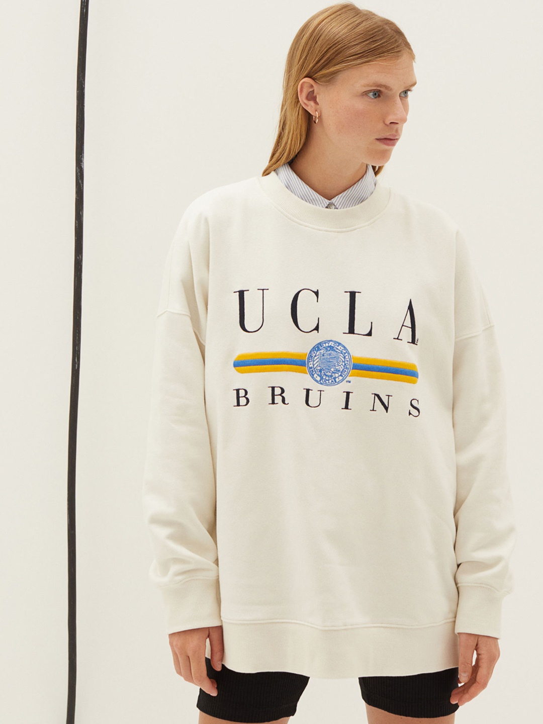 

H&M Women White Printed Sweatshirt