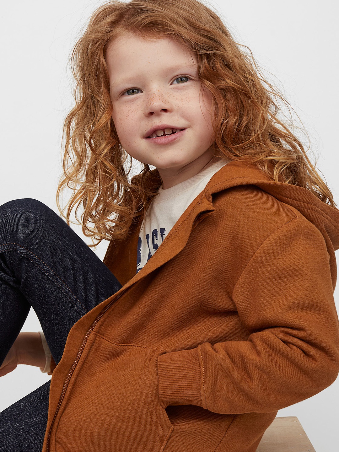 

H&M Boys Brown Zip-Through Hoodie