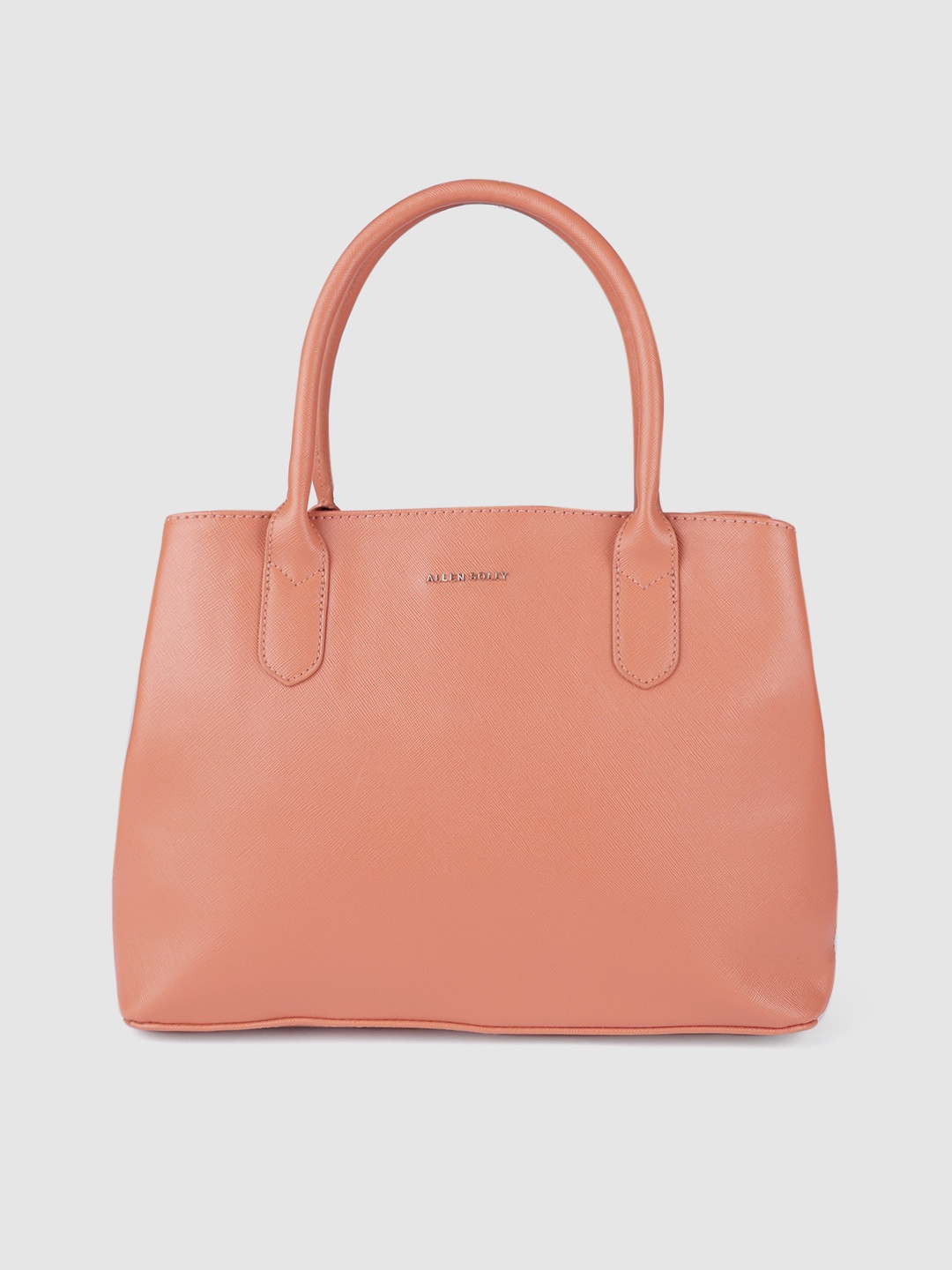 

Allen Solly Women Coral Solid Structured Handheld Bag
