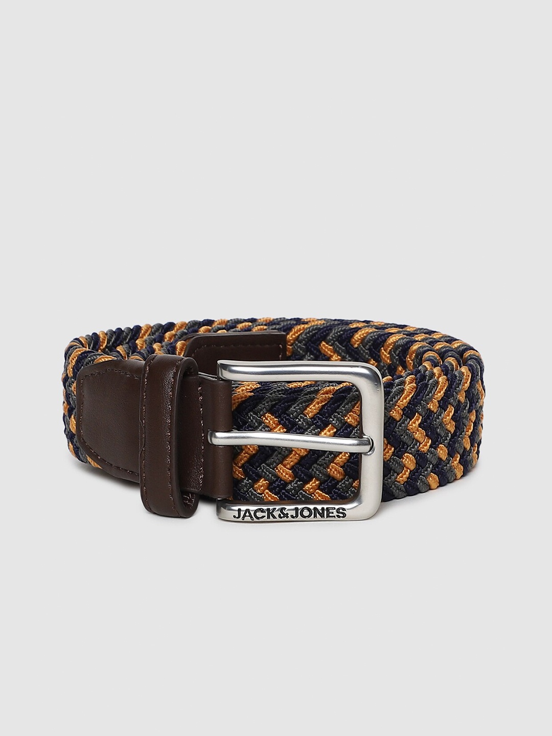 

Jack & Jones Men Olive Green Braided Belt