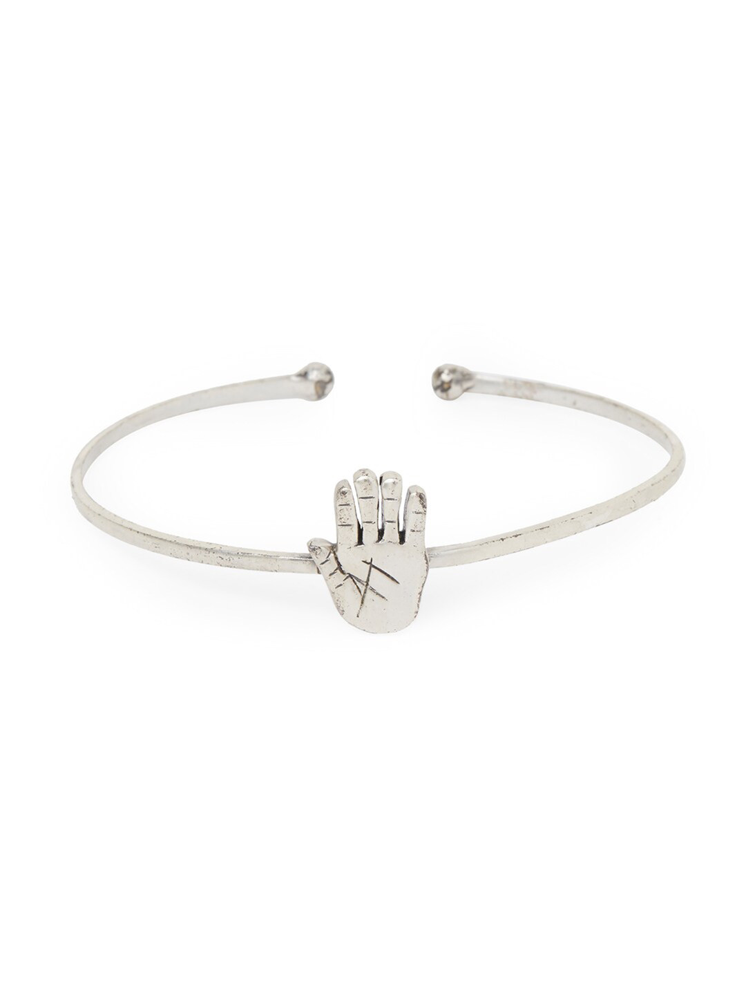

Masaba Women Silver-Toned Palm Silver-Plated Kada Bracelet