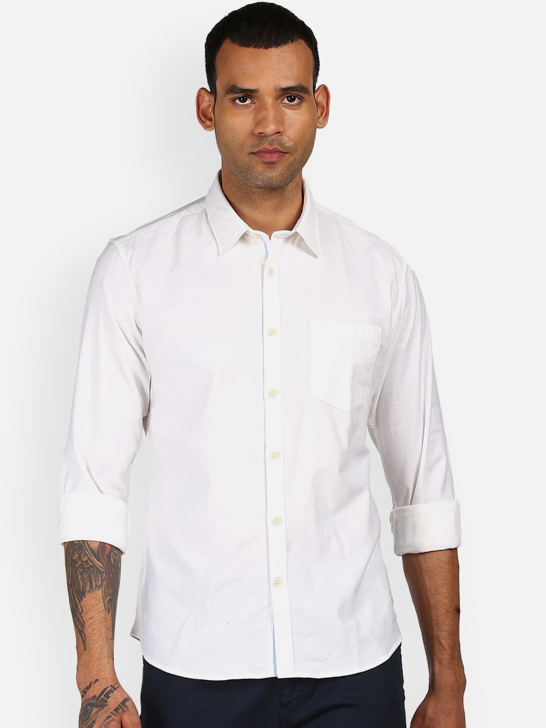 

AD By Arvind Slim Fit Cotton Casual Shirt, White