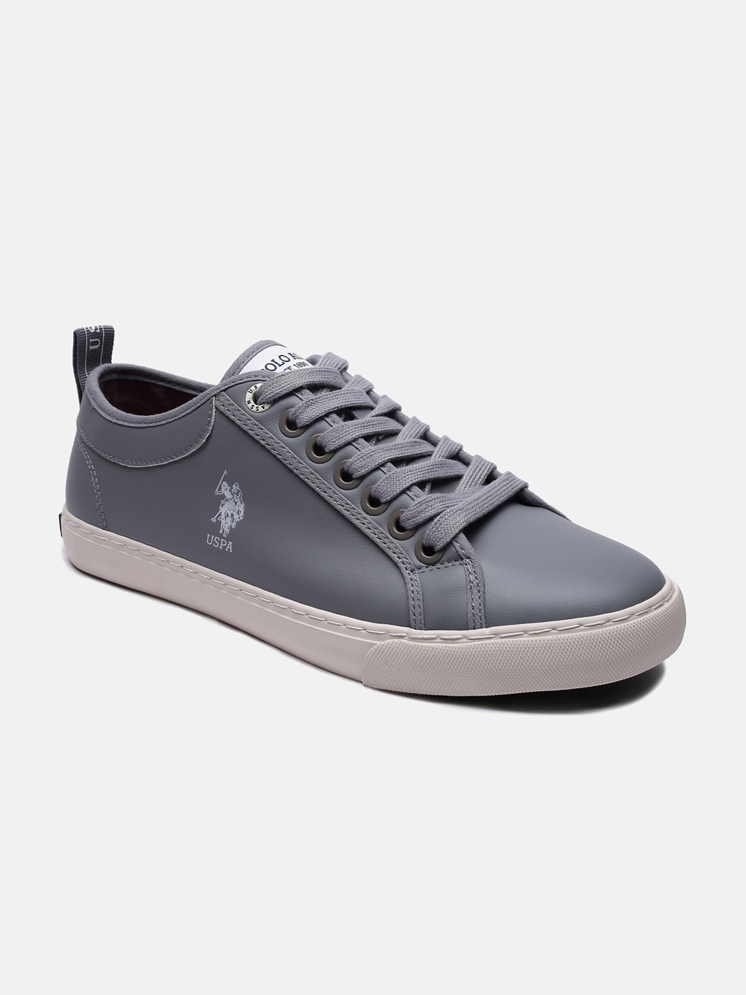 

U S Polo Assn Men Grey PU Sneakers