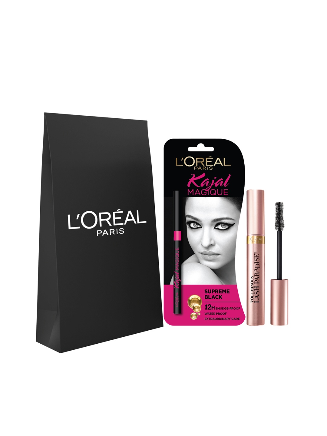 

LOreal Paris Set of Lash Paradise Mascara & Magique Supreme Black Kajal