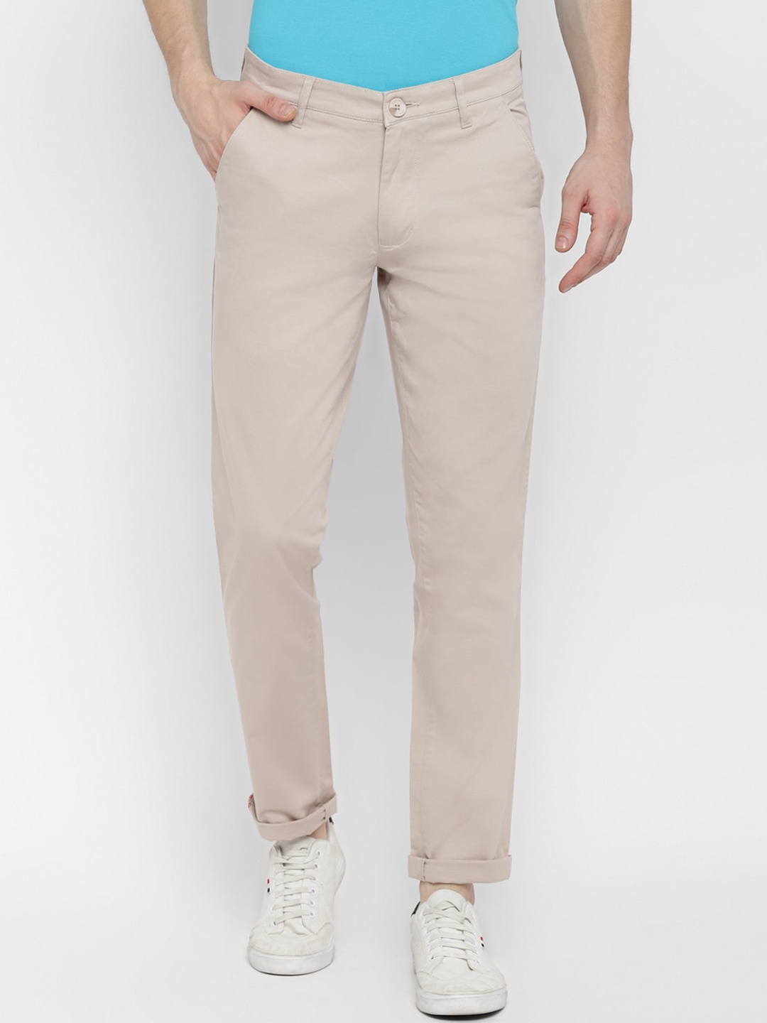 

Red Chief Men Cream-Coloured Trousers