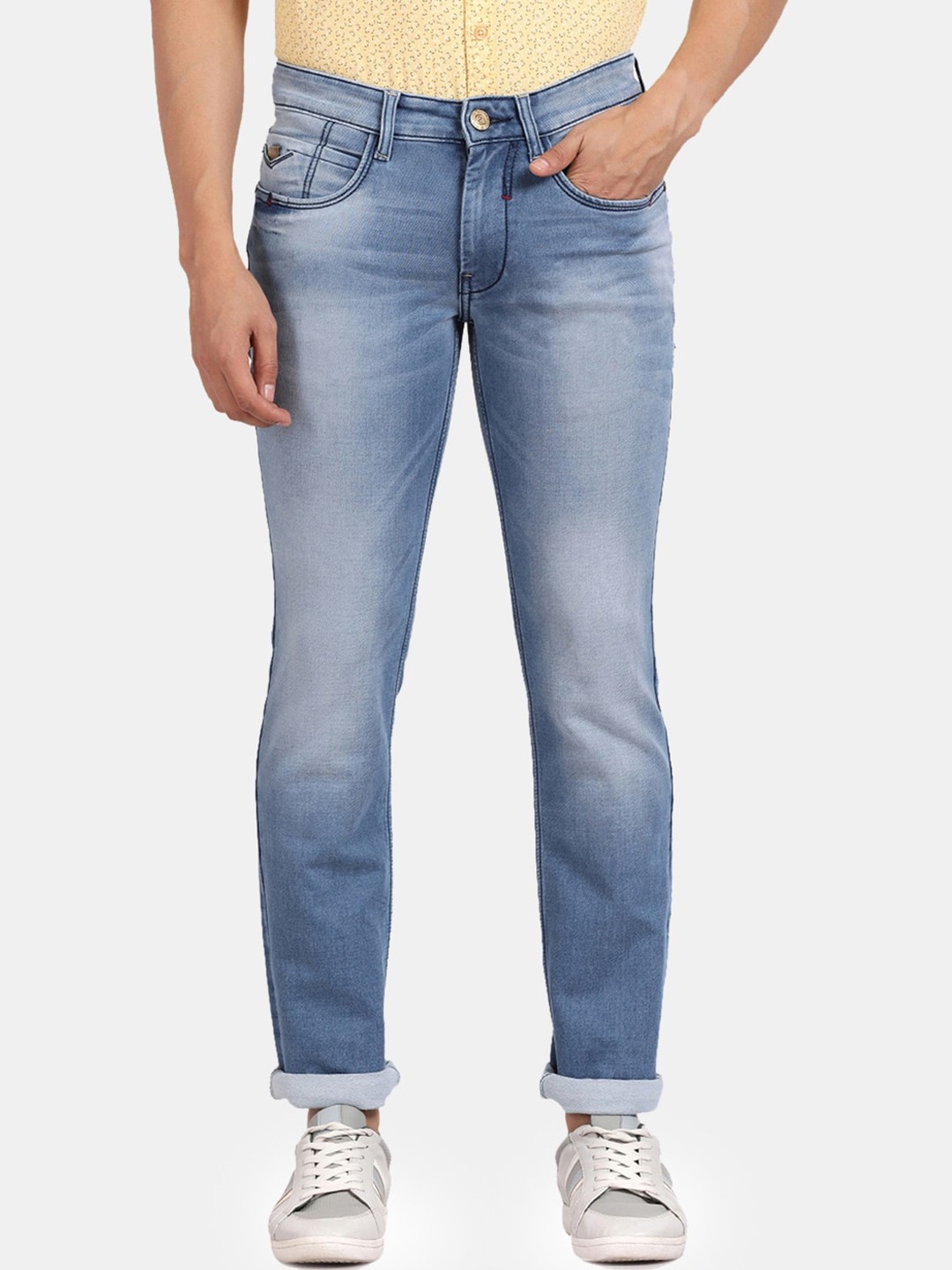 

Llak Jeans Men Blue Skinny Fit Heavy Fade Stretchable Jeans
