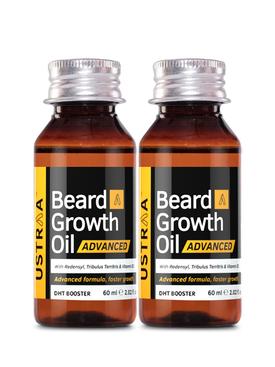 

Ustraa Men Set of 2 Beard Growth Oil Advanced - 60ml Each, Multi