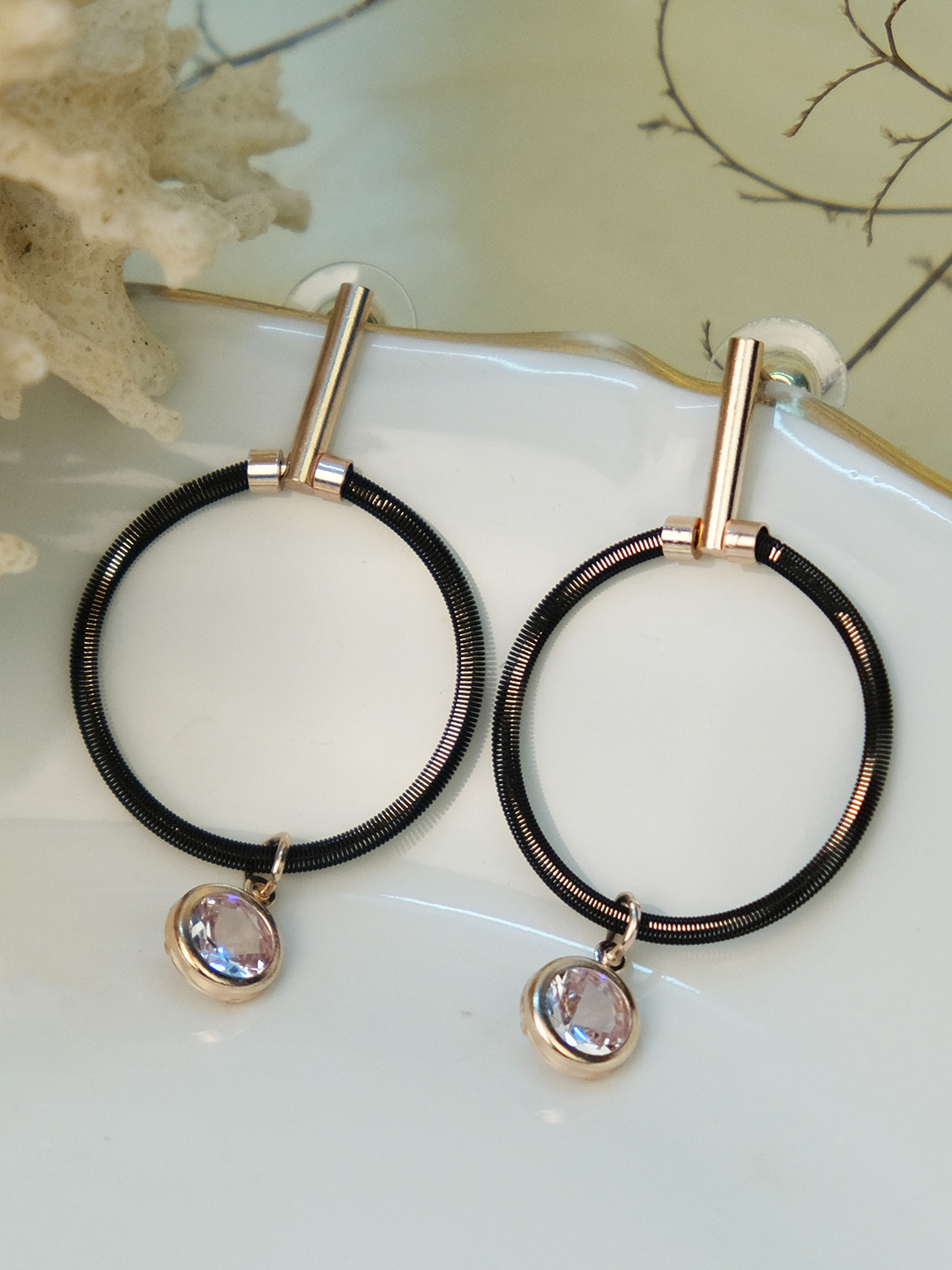 

Ayesha Gold-Toned Contemporary Drop Earrings