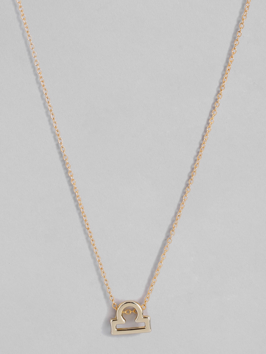 

Peora Gold-Plated Libra Horoscope Zodiac Sign Pendant with Chain