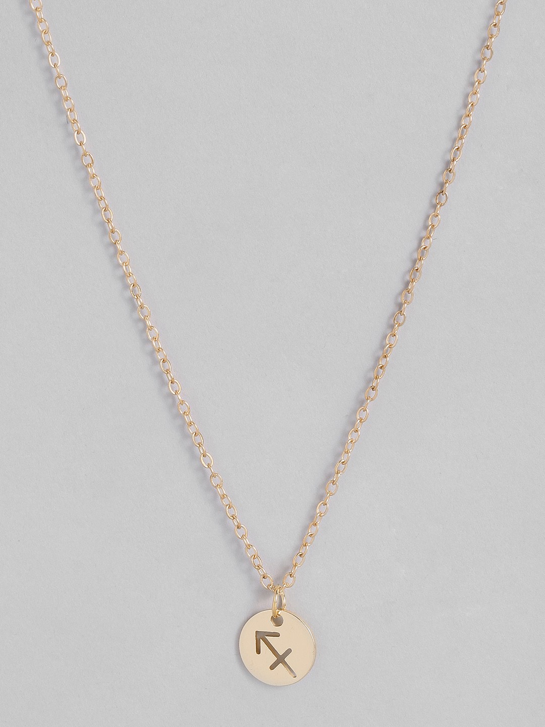 

Peora Gold-Plated Sagittarius Zodiac Sign Pendant with Chain