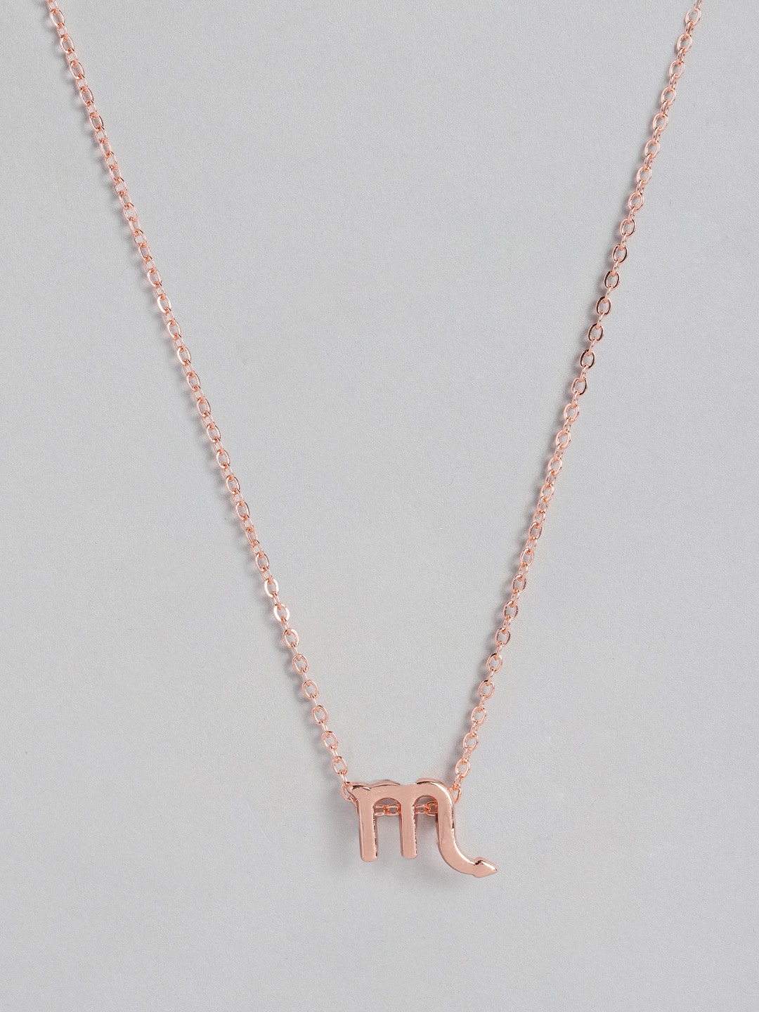 

Peora Rose Gold-Plated Scorpio Horoscope Zodiac Sign Pendant with Chain