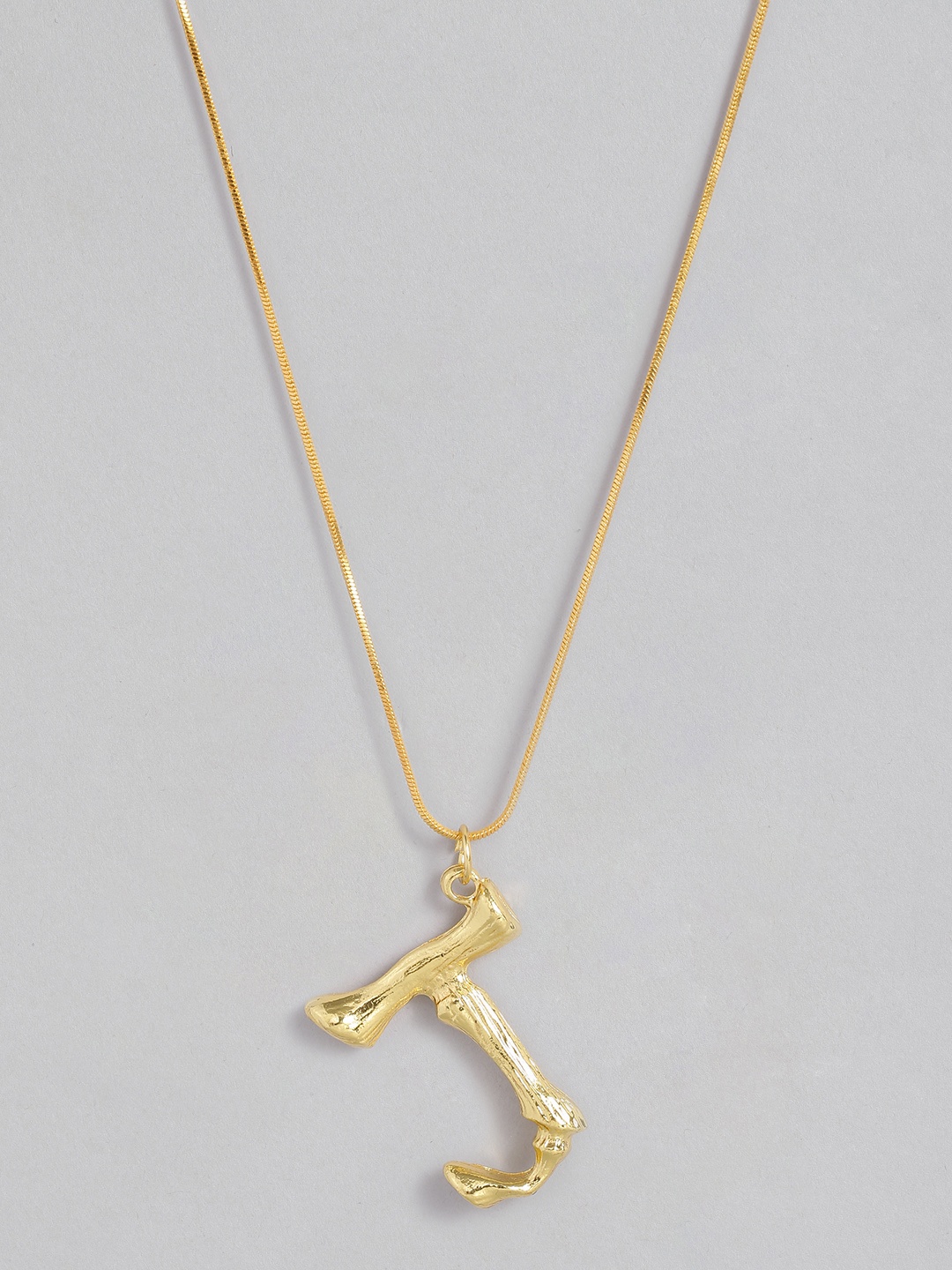 

Peora Gold-Plated Alphabet J Pendant with Chain