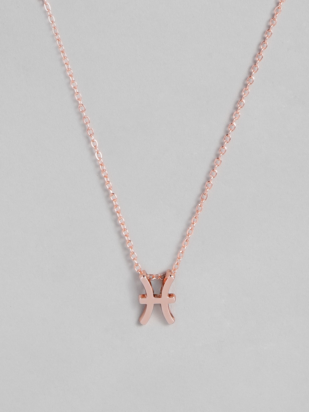 

Peora Rose Gold-Plated Pisces Horoscope Zodiac Sign Pendant with Chain