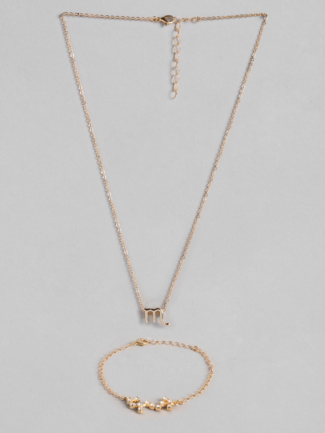 

Peora Gold Plated Scorpio Horoscope Zodiac Sign Pendant & Bracelet Combo