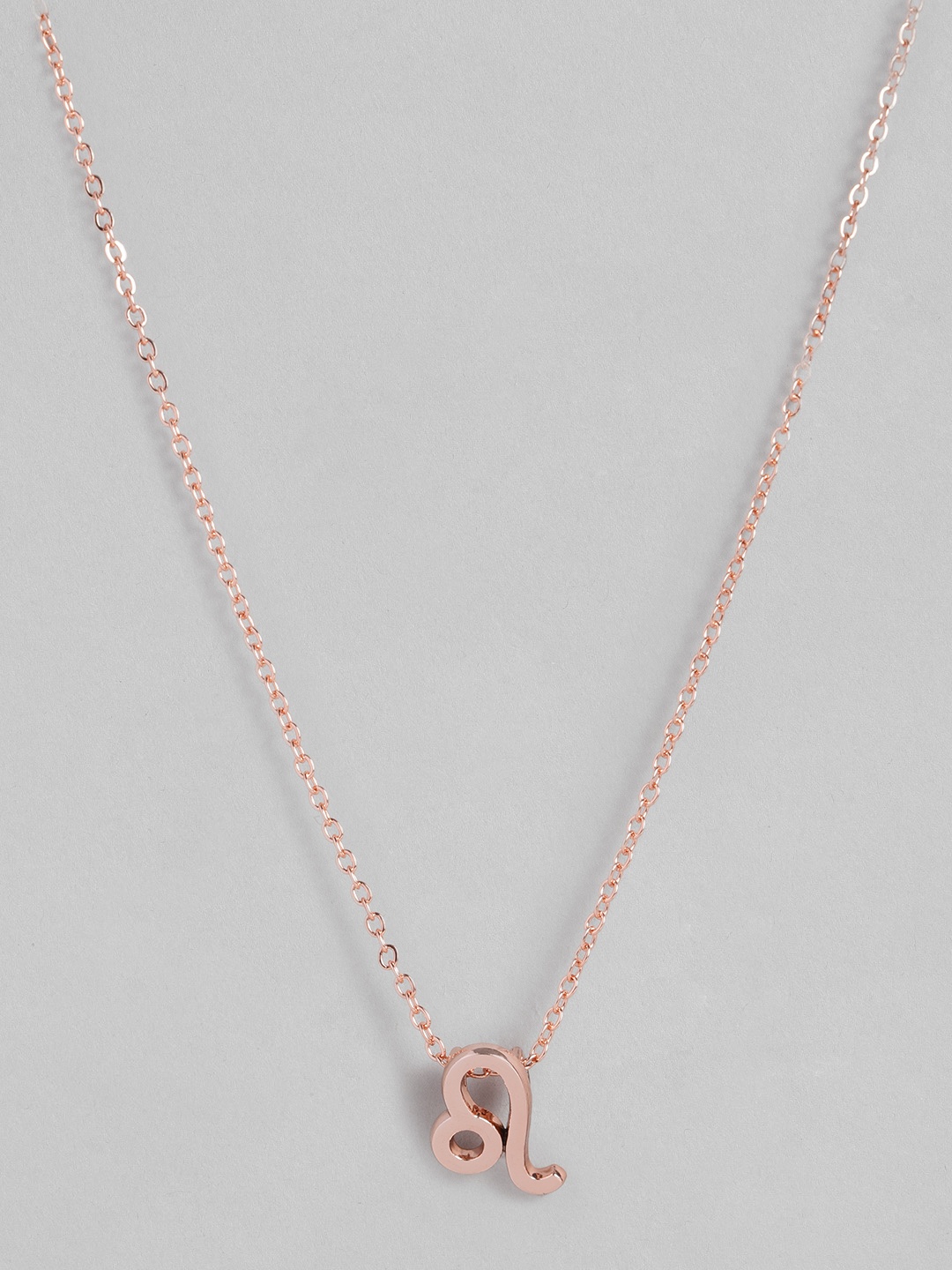 

Peora Rose Gold-Plated Leo Horoscope Zodiac Sign Pendant with Chain