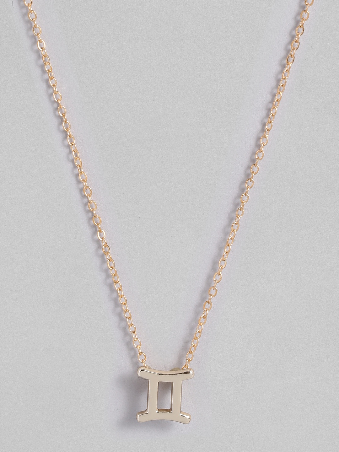 

Peora Gold-Plated Gemini Zodiac Sign Pendant with Chain