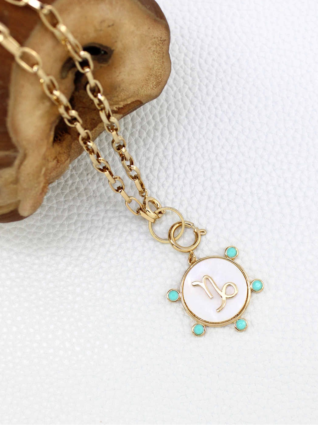 

Runway Ritual Gold-Toned & Off White Gold-Plated Necklace