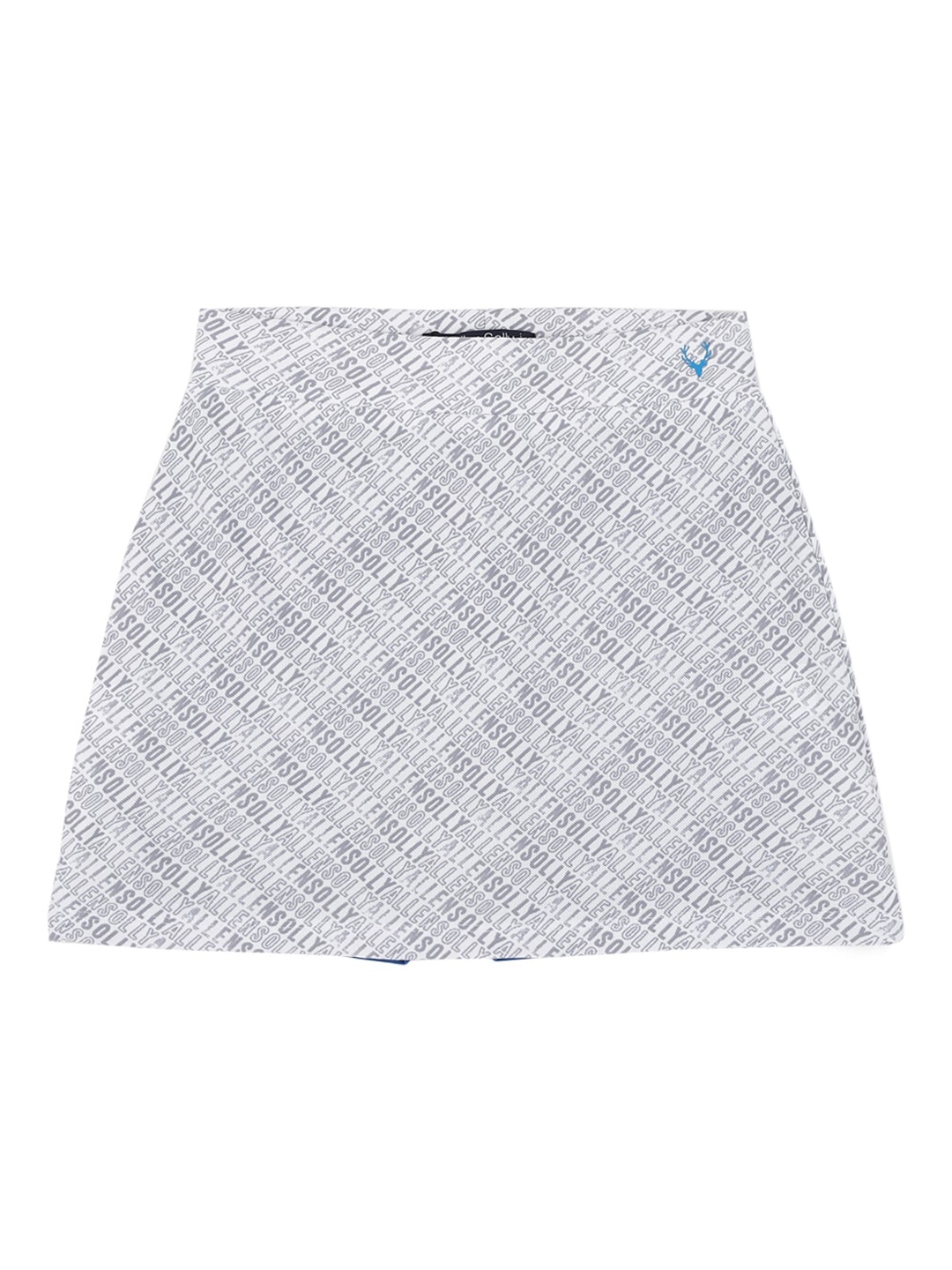 

Allen Solly Junior Girls Grey & White Printed A-Line Above Knee-Length Skirt