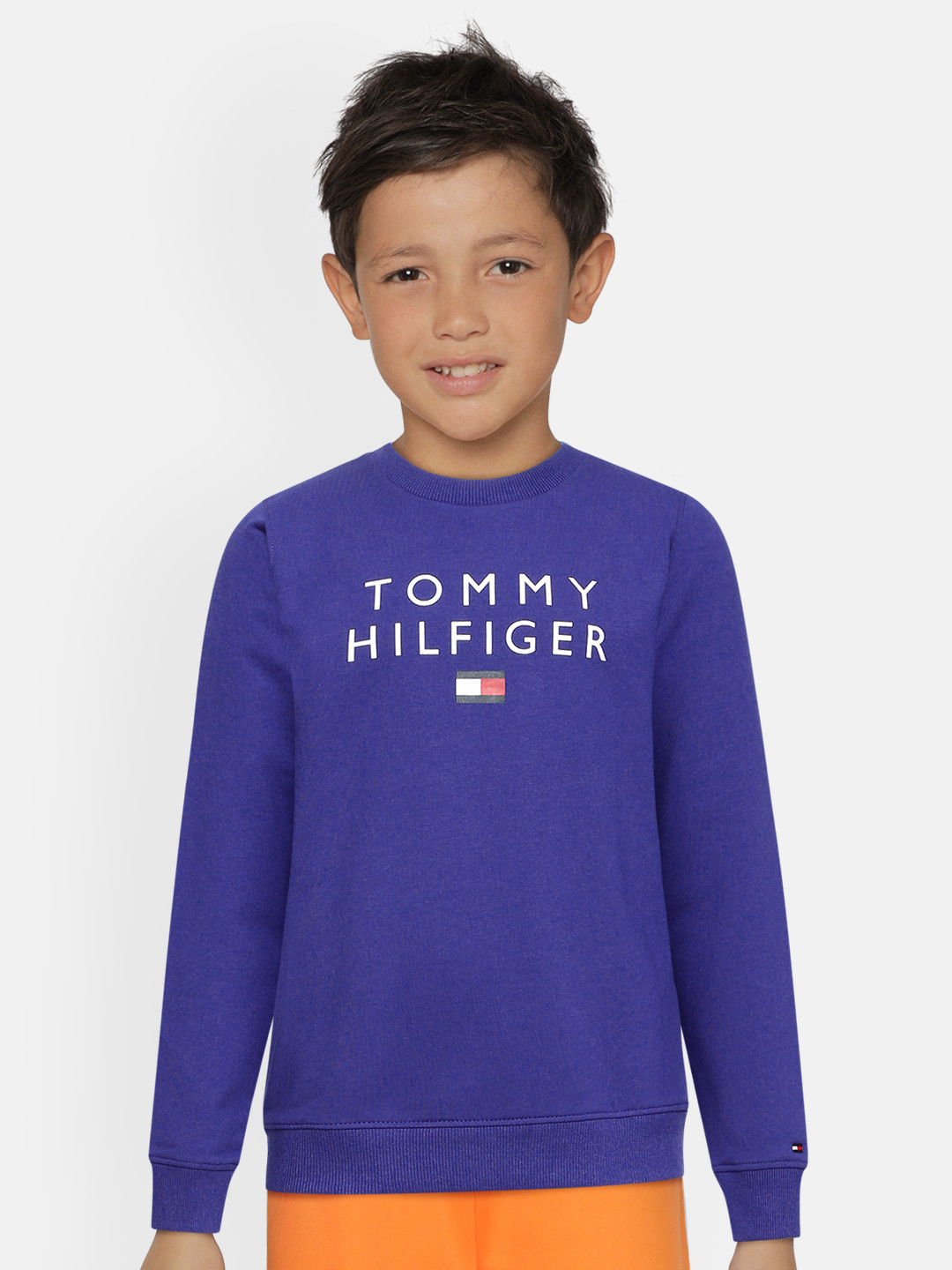 

Tommy Hilfiger Boys Blue Brand Logo Printed Sweatshirt